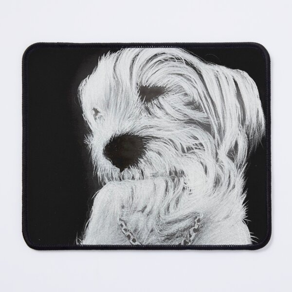 Item preview, Minimalist Maltese - White pencil portrait designed and sold by Eclipse-Whisper.