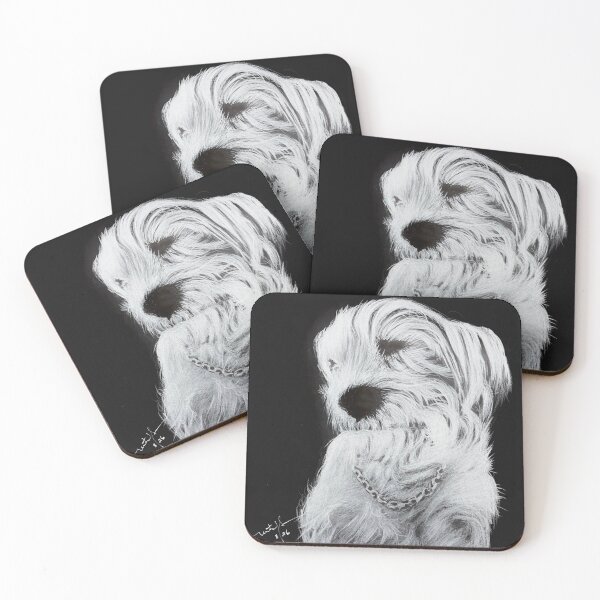Item preview, Minimalist Maltese - White pencil portrait  designed and sold by Eclipse-Whisper.