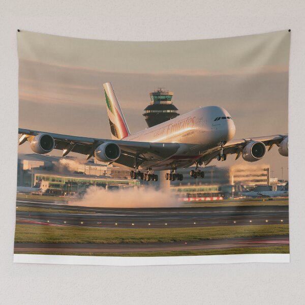 Item preview, Emirates A380 Manchester Airport Arrival designed and sold by Skyframe Aviation.