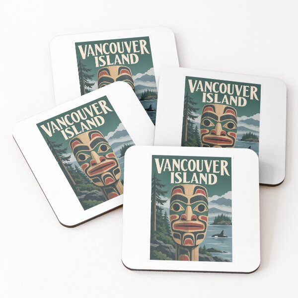 Item preview, Vancouver Island Totem Pole Travel Poster designed and sold by Beyond Destinations.