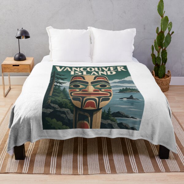 Item preview, Vancouver Island Totem Pole Travel Poster designed and sold by Beyond Destinations.
