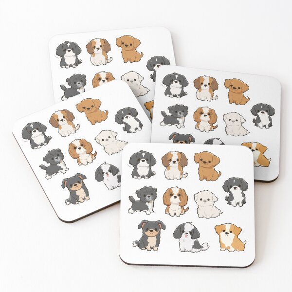Item preview, Cute Puppy Dog Breeds Kawaii Pet Lover designed and sold by NicolasGlowArt.