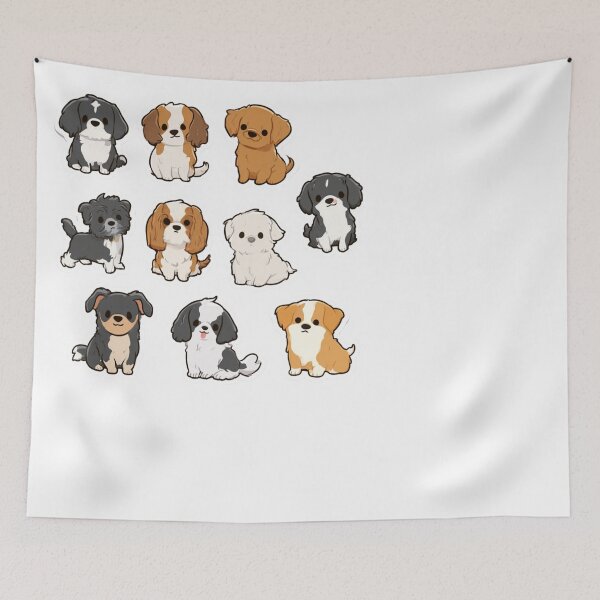 Item preview, Cute Puppy Dog Breeds Kawaii Pet Lover designed and sold by NicolasGlowArt.
