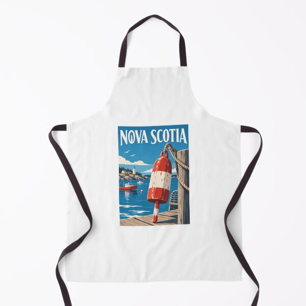 Item preview, Nova Scotia Canada Buoy Travel Vintage Poster designed and sold by Beyond Destinations.