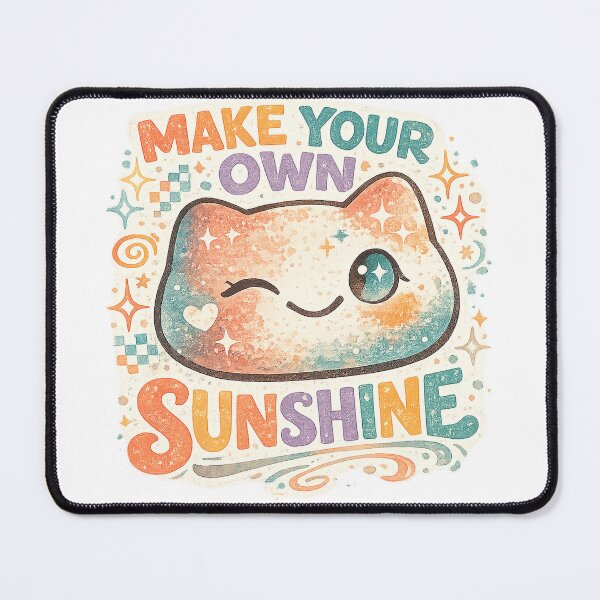 Item preview, Make Your Own Sunshine Cute Cat Retro Positive Quote Kawaii Art Design designed and sold by inkoutninja.