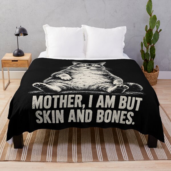 Item preview, Mother I am But Skin and Bones Funny Cat Mom Cat Lover designed and sold by Emmatshirt1.