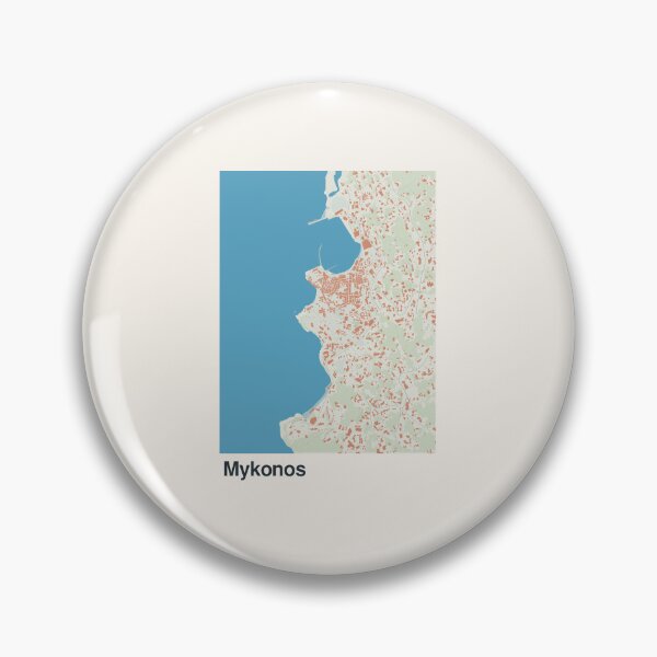 Item preview, Mykonos Minimalistic Map Art designed and sold by MapsNerd.