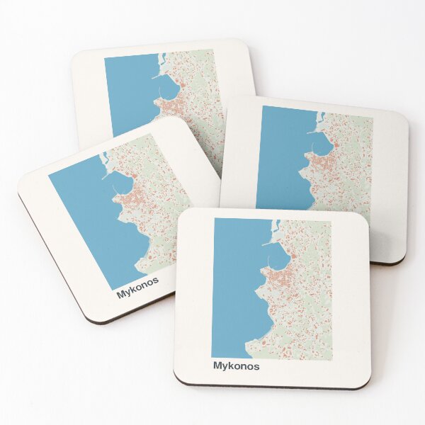 Item preview, Mykonos Minimalistic Map Art designed and sold by MapsNerd.