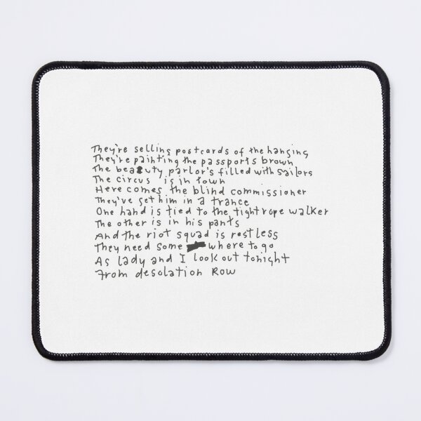 Item preview, Bob Dylan Inspired Handwritten Lyrics Art Print Design designed and sold by Unwrittenology.