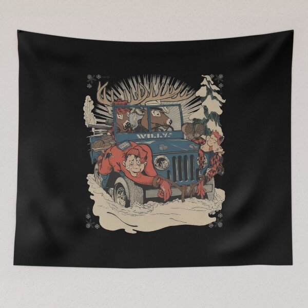 Item preview, Deer Driving Willys Jeep Stuck In Snow designed and sold by Rubychultzdfgg.