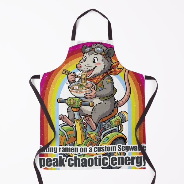 Item preview, Ramen Eating Opossum on Custom Segway Chaotic Energy Funny Anime Style designed and sold by LOVEARTDESIGN.