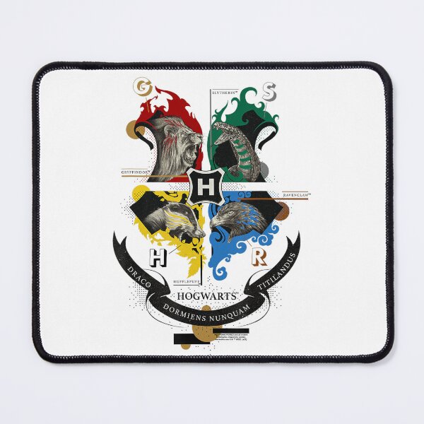 Item preview, Hogwarts Four House Mascot Shield designed and sold by Mary Good.