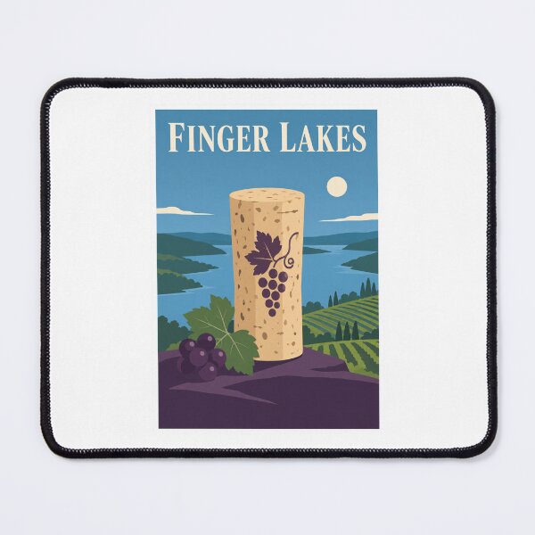 Item preview, Finger Lakes Wine Cork Travel Poster designed and sold by Beyond Destinations.