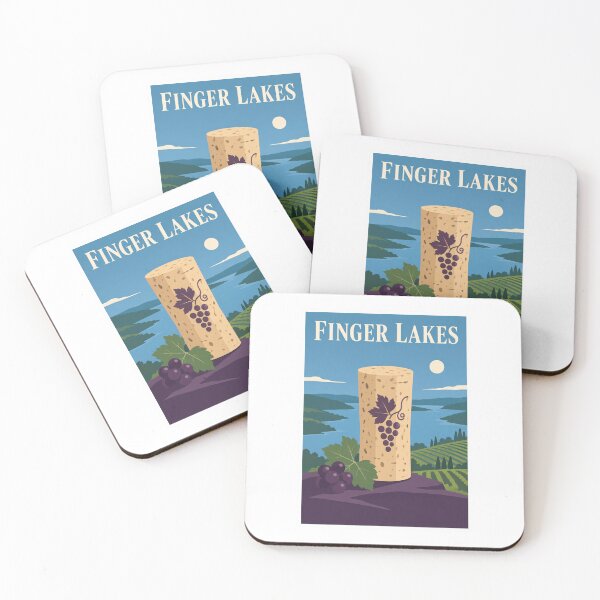 Item preview, Finger Lakes Wine Cork Travel Poster designed and sold by Beyond Destinations.