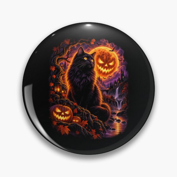 Item preview, halloween cat Pumpkin Gothic Wilderness Nature designed and sold by Emmatshirt1.
