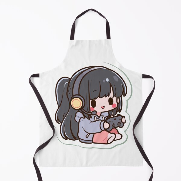 Item preview, Cute Chibi Gamer Girl with Headset & Controller designed and sold by NicolasGlowArt.