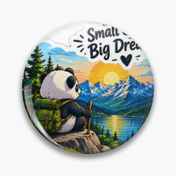 Item preview, Small Steps Big Dreams Panda – Mountain Adventure designed and sold by rakesh design studio .
