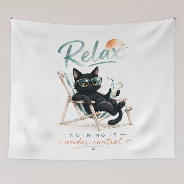 Item preview, Relax Nothing Is Under Control Funny Cat Meme Chill Chaos Humor  designed and sold by PurrfectHome.