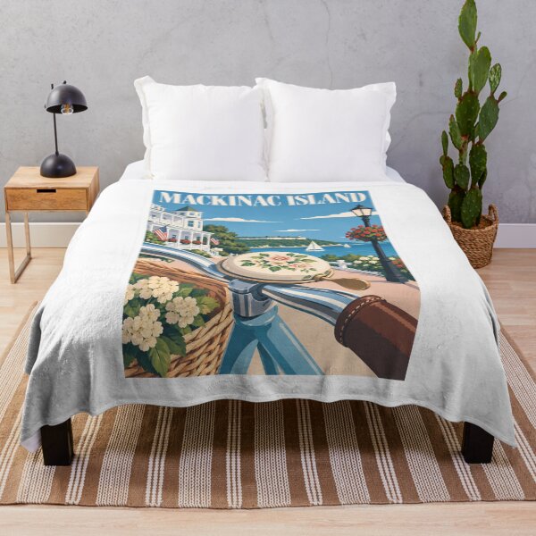 Item preview, Mackinac Island Bicycle Bell Travel Poster designed and sold by Beyond Destinations.