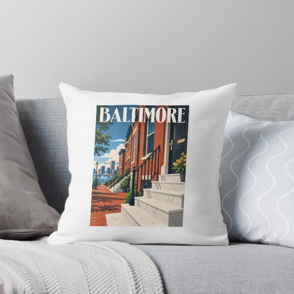 Item preview, Baltimore Maryland Marble Steps Travel Poster designed and sold by Beyond Destinations.
