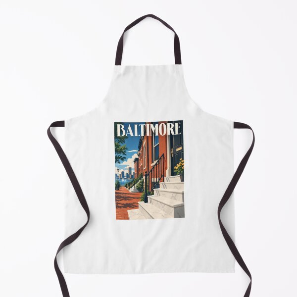 Item preview, Baltimore Maryland Marble Steps Travel Poster designed and sold by Beyond Destinations.