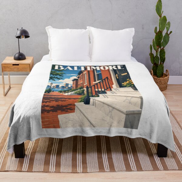 Item preview, Baltimore Maryland Marble Steps Travel Poster designed and sold by Beyond Destinations.