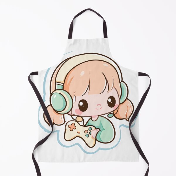 Item preview, Kawaii Gamer Girl Video Game Controller Headset designed and sold by NicolasGlowArt.
