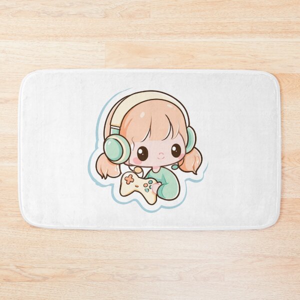 Item preview, Kawaii Gamer Girl Video Game Controller Headset designed and sold by NicolasGlowArt.
