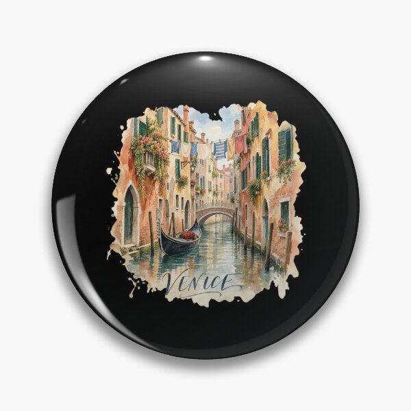 Item preview, Venice Canal Watercolor | Gondola Italy Illustration designed and sold by Ela-graphicwiz.