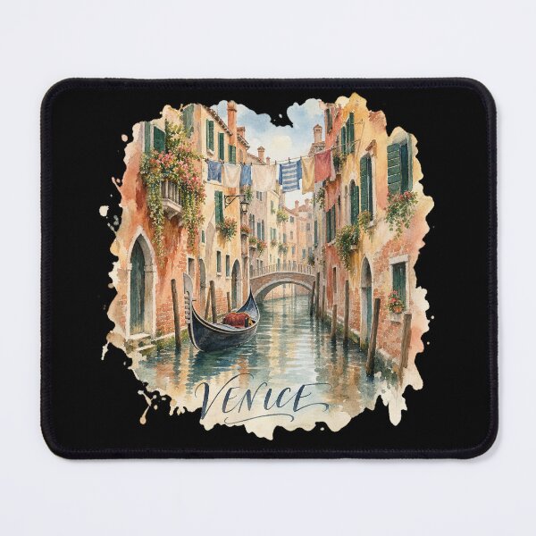 Item preview, Venice Canal Watercolor | Gondola Italy Illustration designed and sold by Ela-graphicwiz.