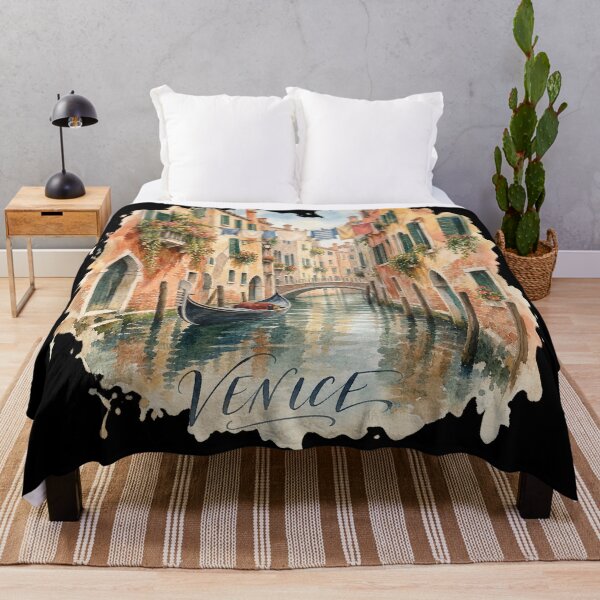 Item preview, Venice Canal Watercolor | Gondola Italy Illustration designed and sold by Ela-graphicwiz.