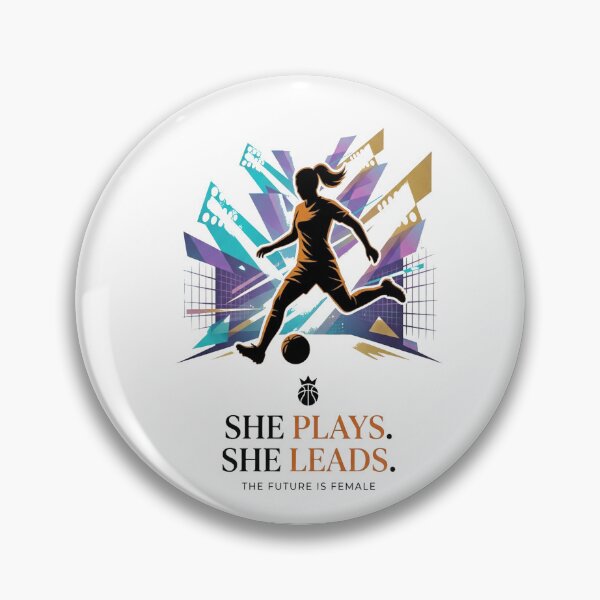 Item preview, She Plays She Leads Future Women’s Football Star Inspirational Design designed and sold by CKADigital.