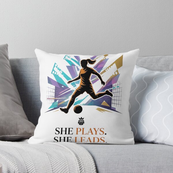 Item preview, She Plays She Leads Future Women’s Football Star Inspirational Design designed and sold by CKADigital.