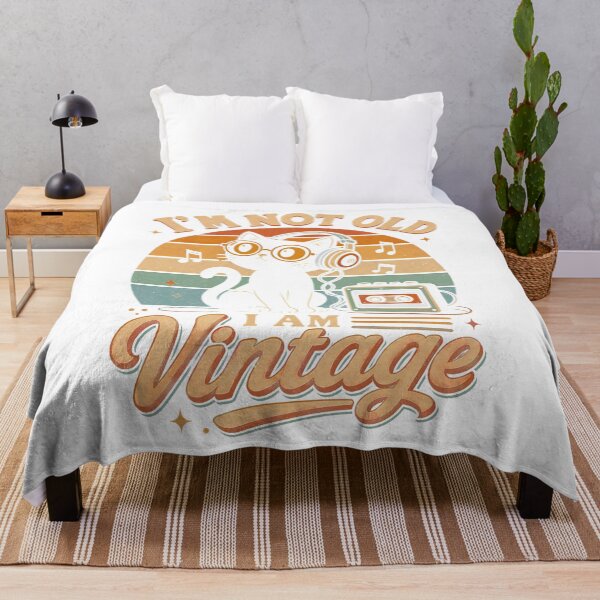 Item preview, Black Cat I Am Not Old I Am Vintage Retro Sunset Music  designed and sold by PurrfectHome.