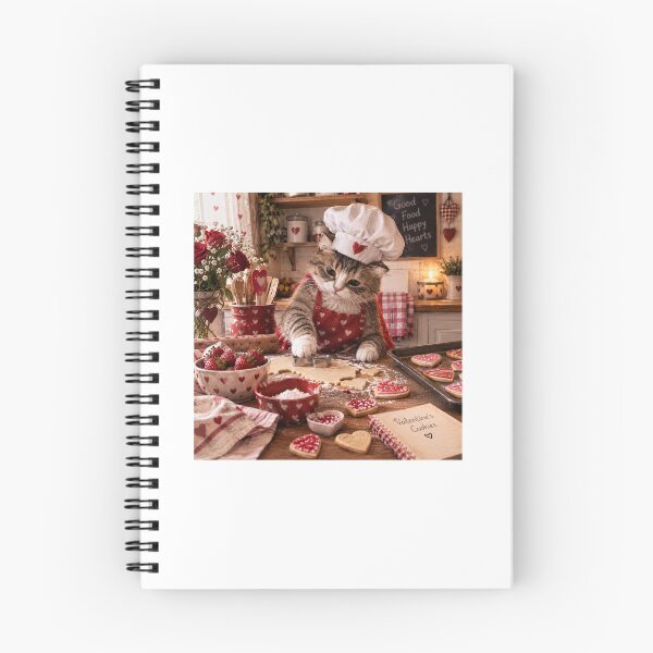 Item preview, Cute Little Cat Baking Valentine Cookies designed and sold by KristinaArts.