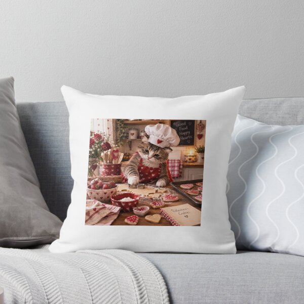 Item preview, Cute Little Cat Baking Valentine Cookies designed and sold by KristinaArts.