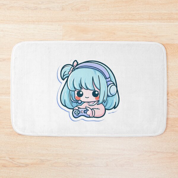 Item preview, Cute Chibi Gamer Girl with Headset & Controller designed and sold by NicolasGlowArt.