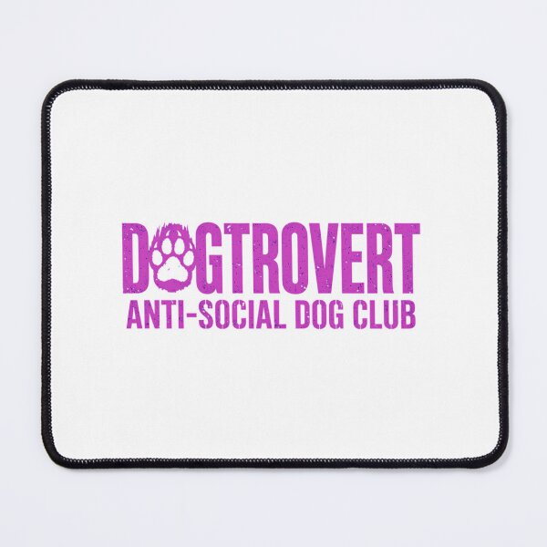 Item preview, Dogtrovert Anti-Social Dog Club - Pink Distressed Paw Typography designed and sold by ylva-nLoeb.