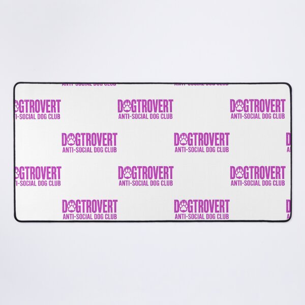 Item preview, Dogtrovert Anti-Social Dog Club - Pink Distressed Paw Typography designed and sold by ylva-nLoeb.