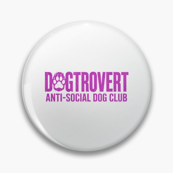 Item preview, Dogtrovert Anti-Social Dog Club - Pink Distressed Paw Typography designed and sold by ylva-nLoeb.