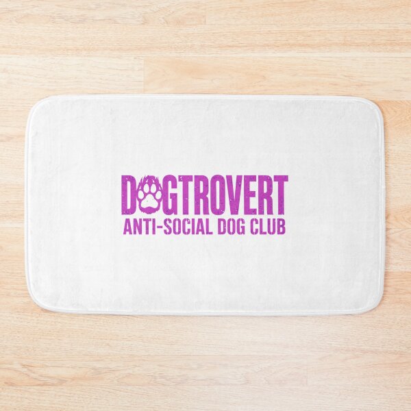 Item preview, Dogtrovert Anti-Social Dog Club - Pink Distressed Paw Typography designed and sold by ylva-nLoeb.