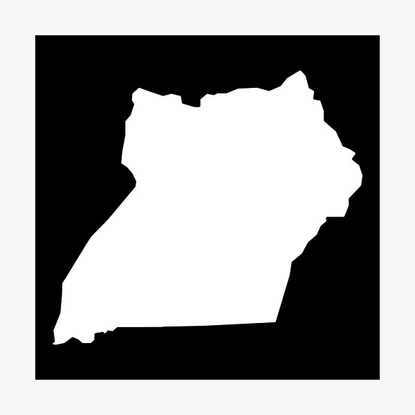 Item preview, Uganda Country Shape UG designed and sold by shitpostee.