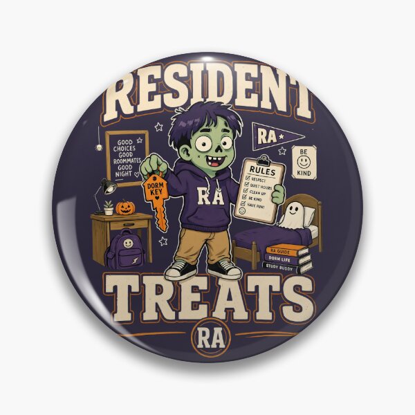 Item preview, Resident Advisor Treats Funny Zombie RA Halloween designed and sold by CloudyCatArt.