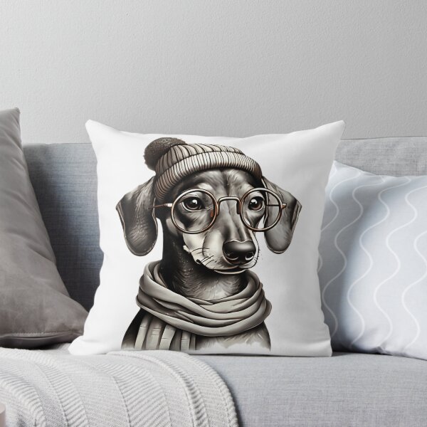 Item preview, Hipster Dachshund Sticker designed and sold by uza-nHornber.