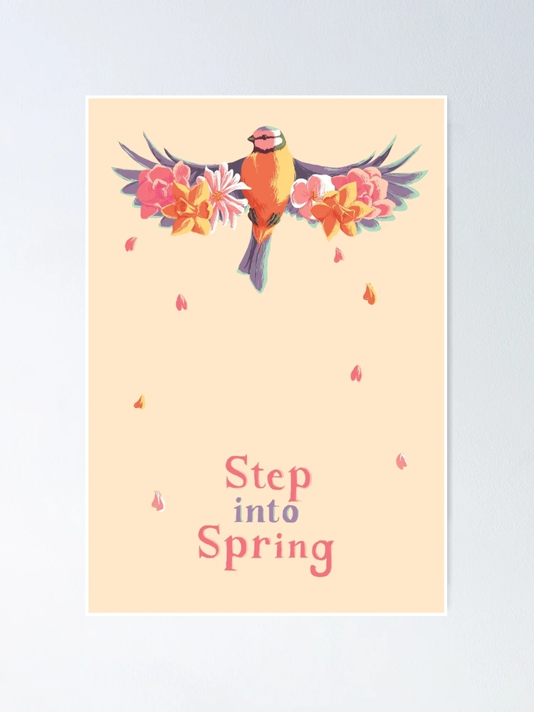 Thumbnail 1 of 3, Poster, Step Into Spring designed and sold by Scootdraws.