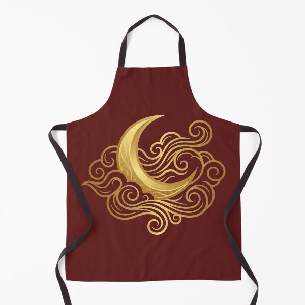 Item preview, Celestial Golden Crescent Moon and Swirling Clouds designed and sold by vienaphi.