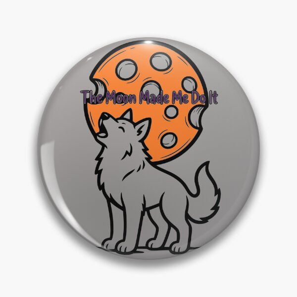 Item preview, The Moon Made Me Do It Funny Orange Moon Howling Dog Halloween Art designed and sold by The Bold Line Studio.