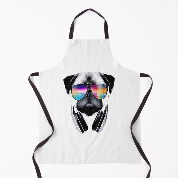 Item preview, Pug Dog With Glasses And Headphones Listens To Music Puggy Dog With Sunglasses Listen To The Music designed and sold by uza-nHornber.