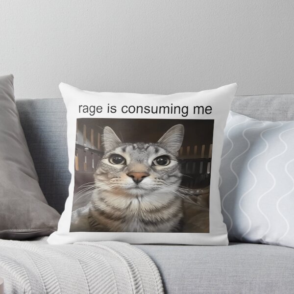 Item preview, Rage Is Consuming Me Silly Staring Cat Meme designed and sold by uza-nHornber.