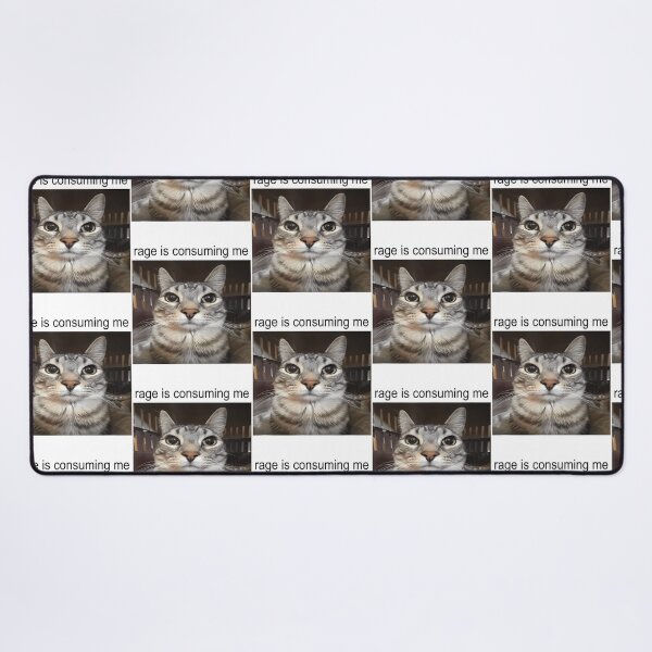 Item preview, Rage Is Consuming Me Silly Staring Cat Meme designed and sold by uza-nHornber.
